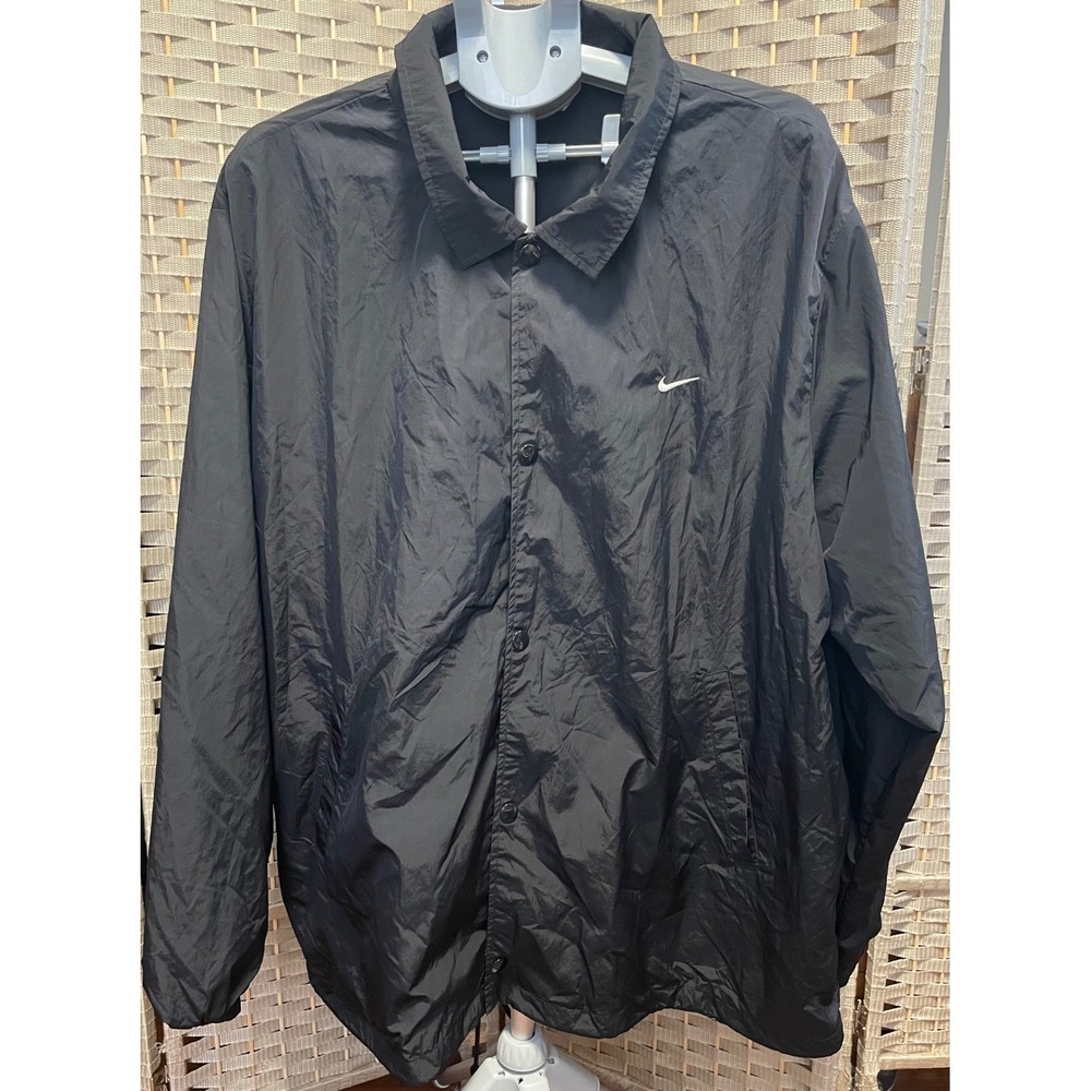 Nike Sportswear Authentic Men's Coaches Jacket/Windbreaker Black Size XXL